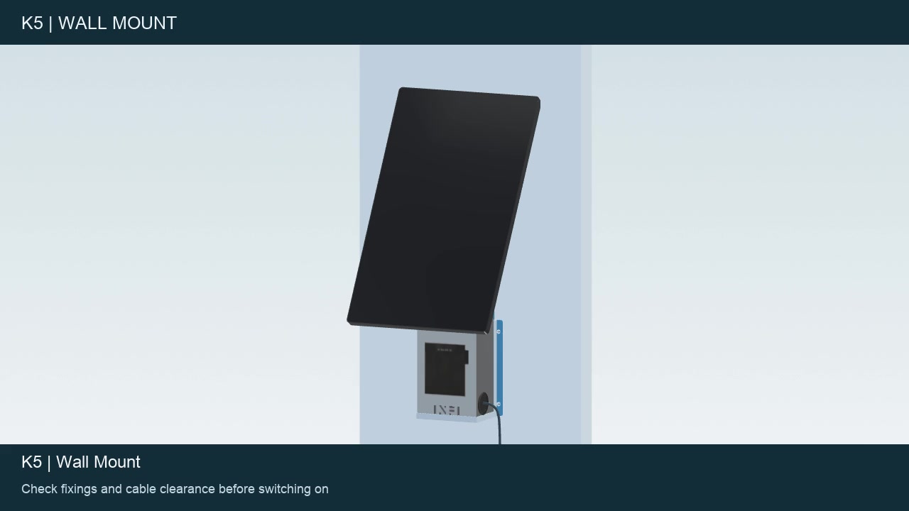 Installation reference for K5 kiosk system