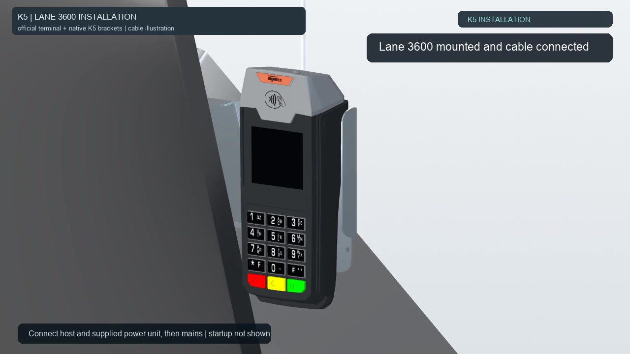Installation reference for Payment-device mounting kit