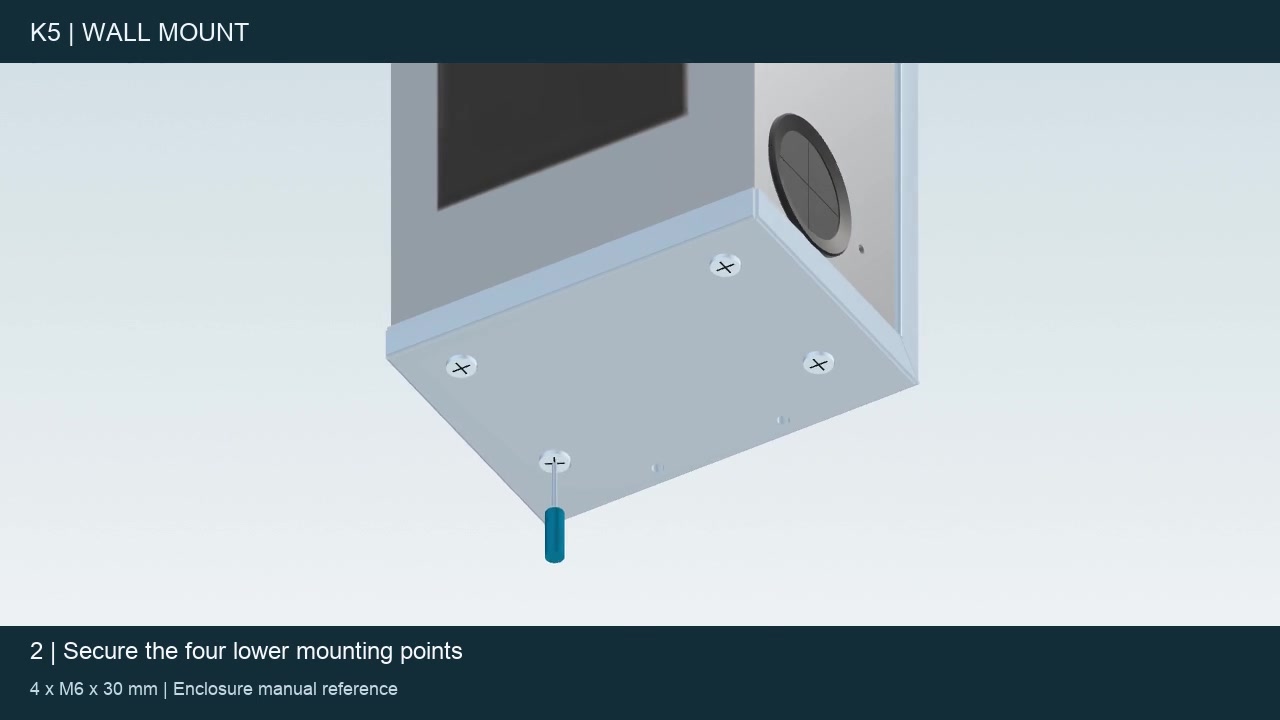 Installation reference for Bracket B — kiosk side